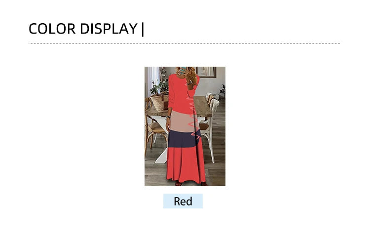 Bohemian O-Neck Maxi Dresses for Women, Long Sleeve, Vintage Patchwork, Daily, New, Autumn, 2024