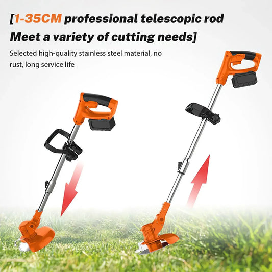 2025 new household garden electric lawn mower, lawn trimmer, automatic release rechargeable garden lawn trimmer