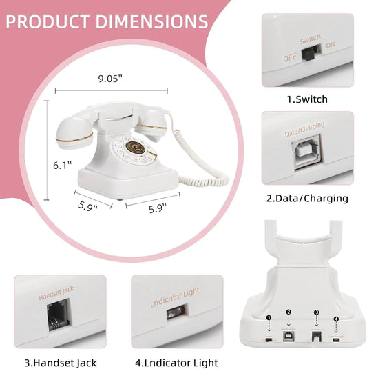 Wedding Audio Phone Guestbook Banquet Guests Voice Sign-In Phone Party Audio Blessing Message Phone Audio Book Phone