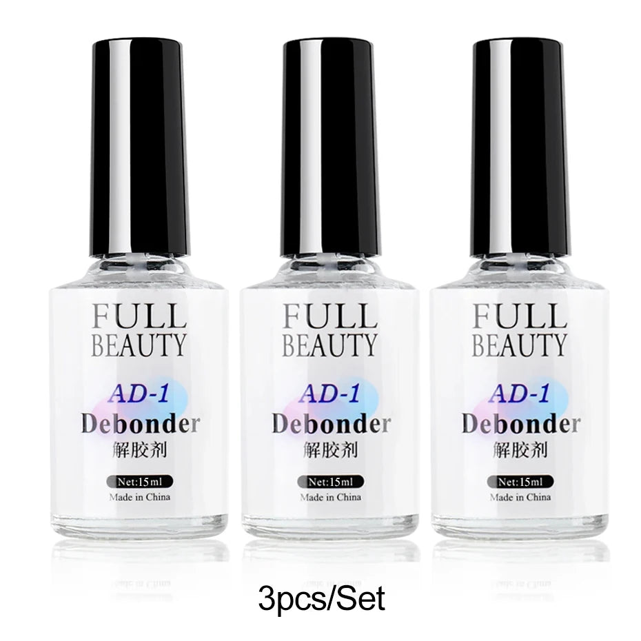 15ml Nail Glue Remover False Nail Tips Debonder Removing Gel Rhinestone Fake Press On Nails Fast Dissolve Liquid Manicure Tools