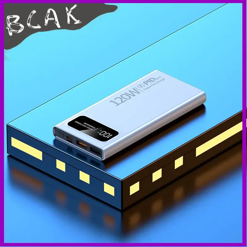 Quality BCAK New 120W Power Bank 20000mAh Super Fast Charging Large Capacity Mobile Power Supply