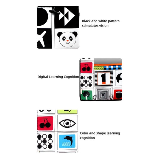 Infant Baby Car for Seat Back Hanging Folding Mirror Travel Portable Cartoon Patterns Toddlers Learning Cognitive High