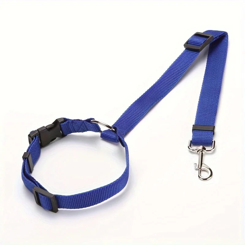 Secure Your Pet in the Car with This Adjustable Harness & Seat Belt Lead Leash!