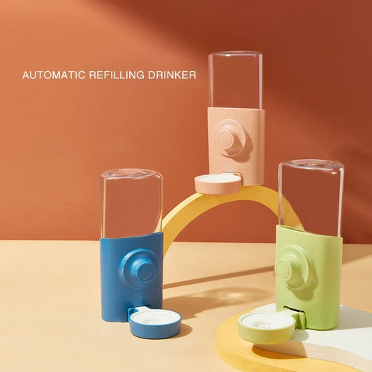 Water Dispenser Pet Automatic Pet Feeder Hanging Bowl Water Bottle Food Container Dispenser for Puppy Cats Rabbit Guinea Pig