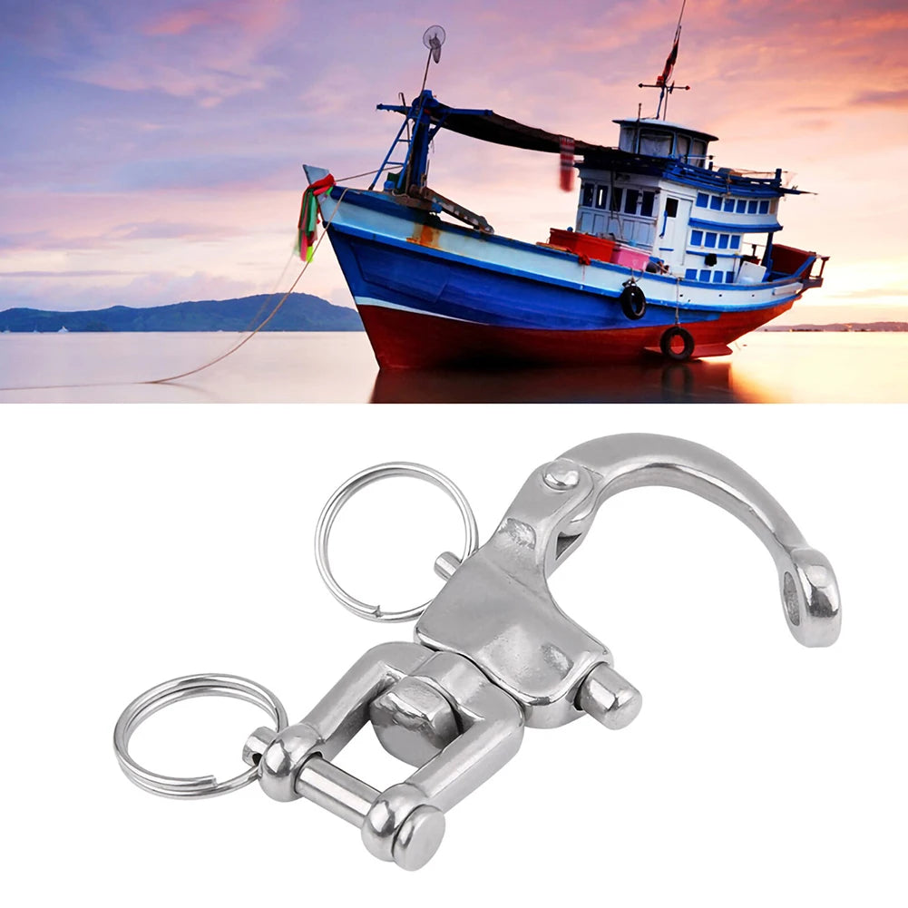 Boat Parts Swivel Shackle Sailboat Sailing Silver Spare Parts Spring Hand Drawn 316 Stainless Steel Accessories