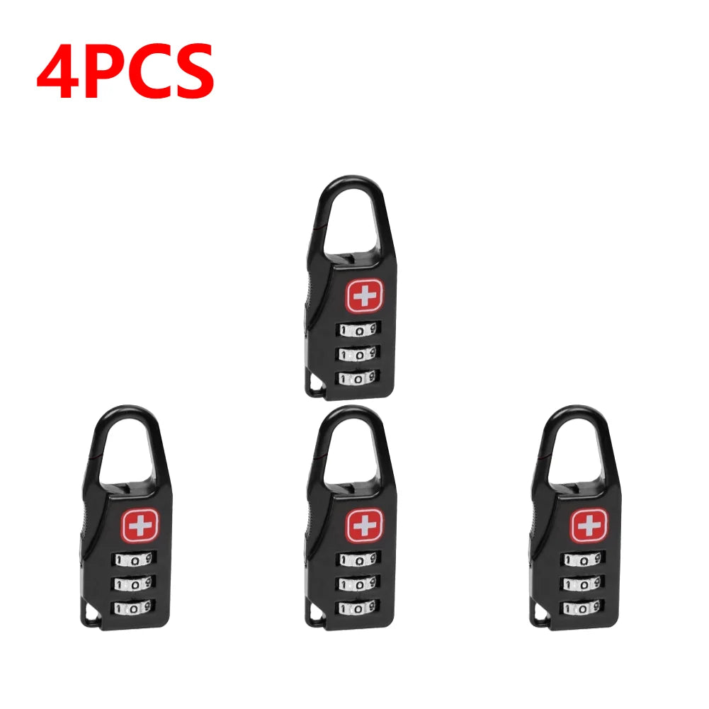 3 Digit Number Combination Pad Lock Padlock Outdoor Waterproof Lock Suitcase Luggage Security Coded Lock Zinc Alloy Code Lock
