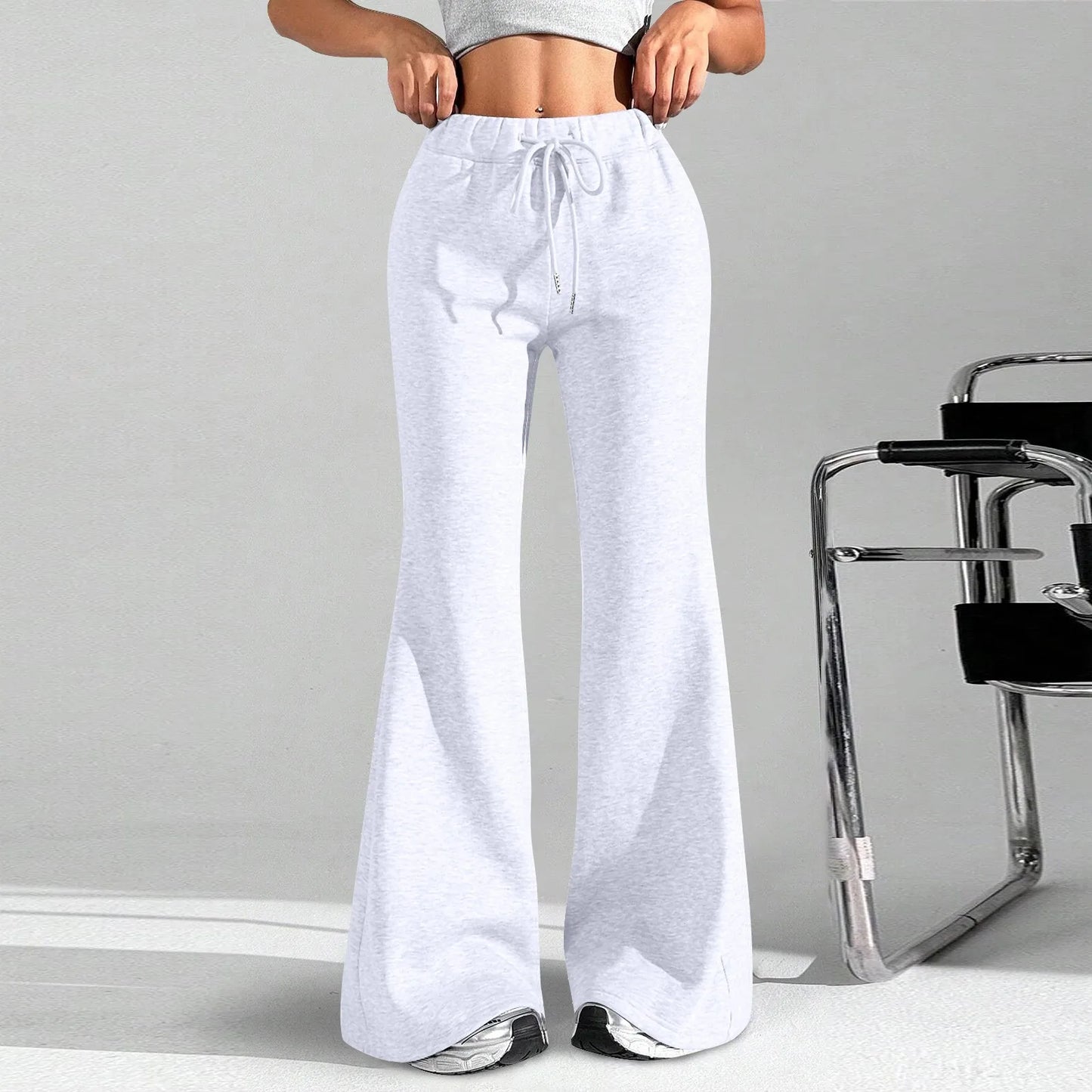 Clothes For Woman Leisure Flares Home Pant Bell-Bottoms Pants Woman Tracksuit Female Sport Trousers Solid Color Pantalones Mujer