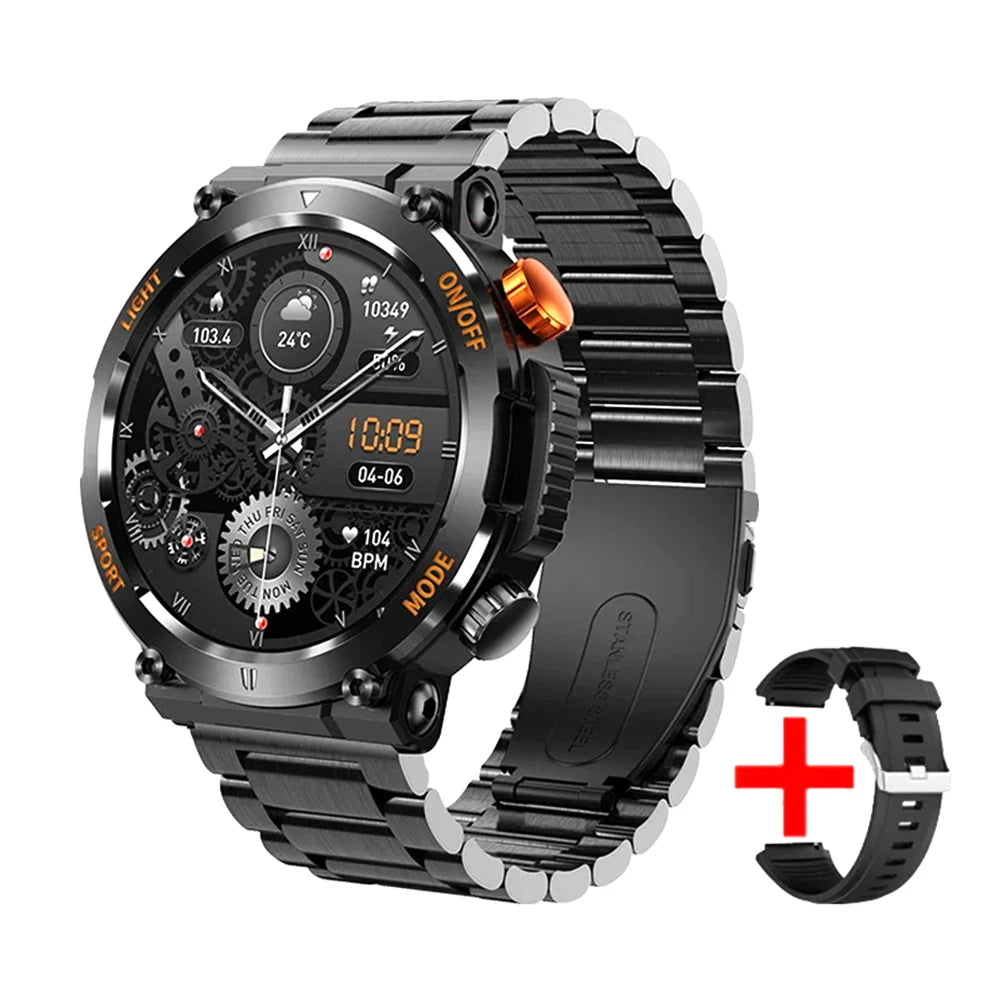 Smart Watch Men Bluetooth Call Health Monitor Sports Smart Watch IP67 Waterproof Outdoor Sports Watch 100+ Sports Modes