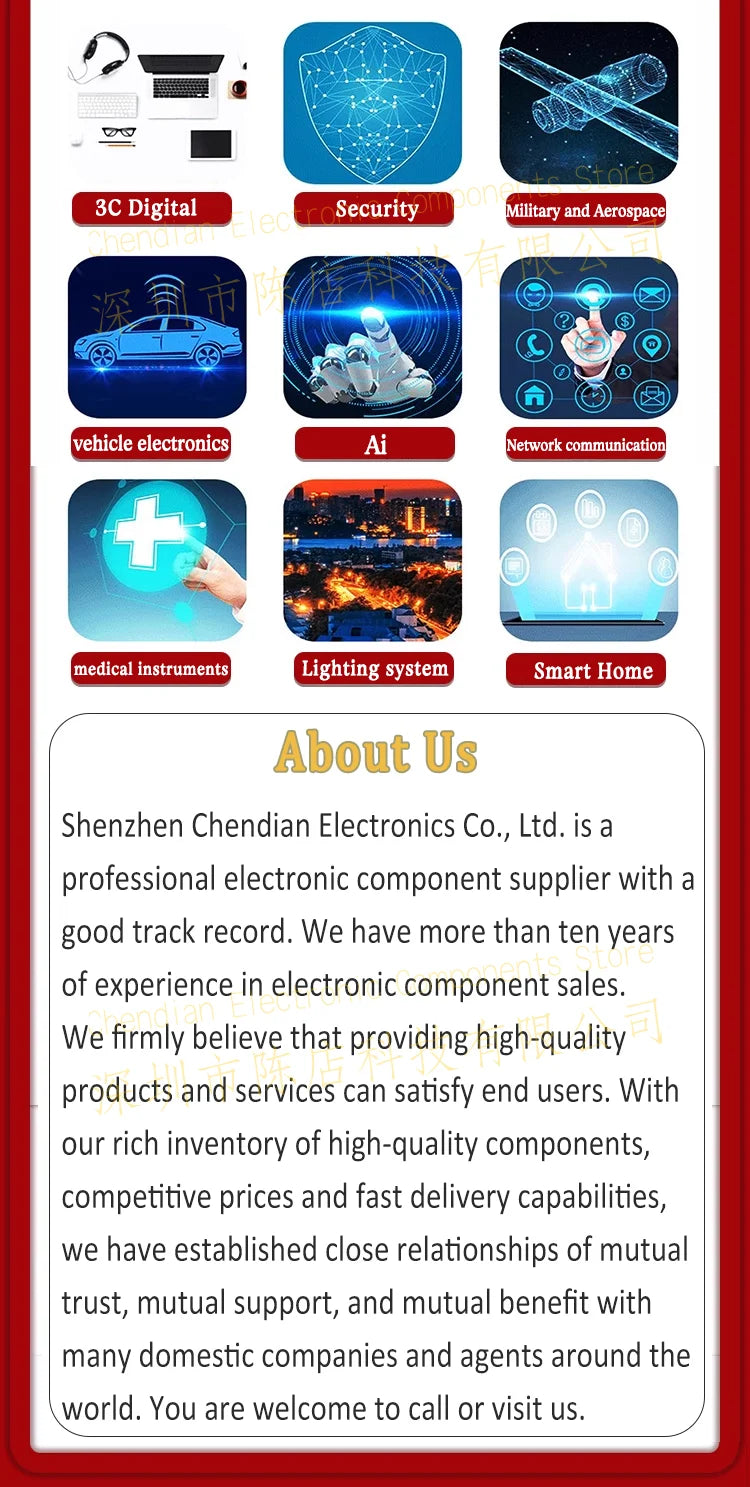 Electronic components Chips Capacitors Resistors Modules Electronic devices One-stop shopping BOM list Support quotation