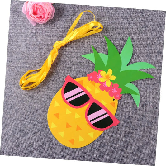 1Set Hawaiian Party Luau Aloha Party Flagbanner Pineapple Banquet Seaside Birthday Party Banner Summer Tropical Party Decoration