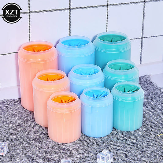 New Portable Outdoor Pet Foot Washer Paw Clean Brush Dog Paw Cleaner Cup Soft Silicone Combs Quickly Wash Foot Cleaning Bucket