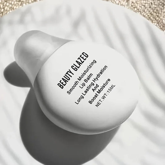 BEAUTY GLAZED Nourishing Lip Balm with Plant Squalane and Amino Acids, Natural Oil-Based, Long-Lasting Moisture Plant Squalane