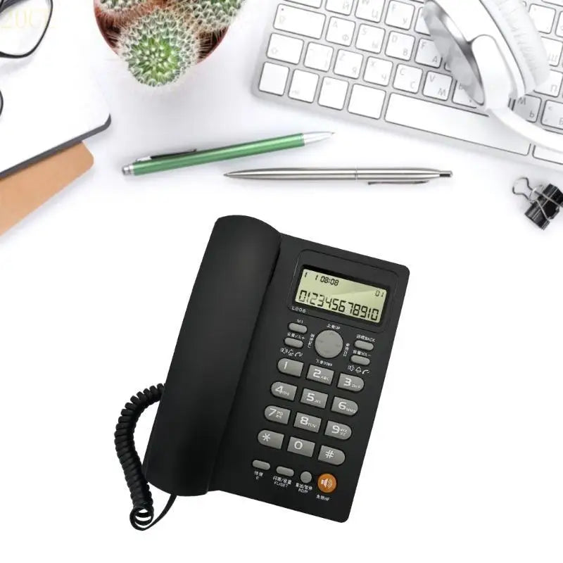 20CE English Telephone Fixed Landline Phone Caller Display Speed Dial Home Office No Need Battery Telephones