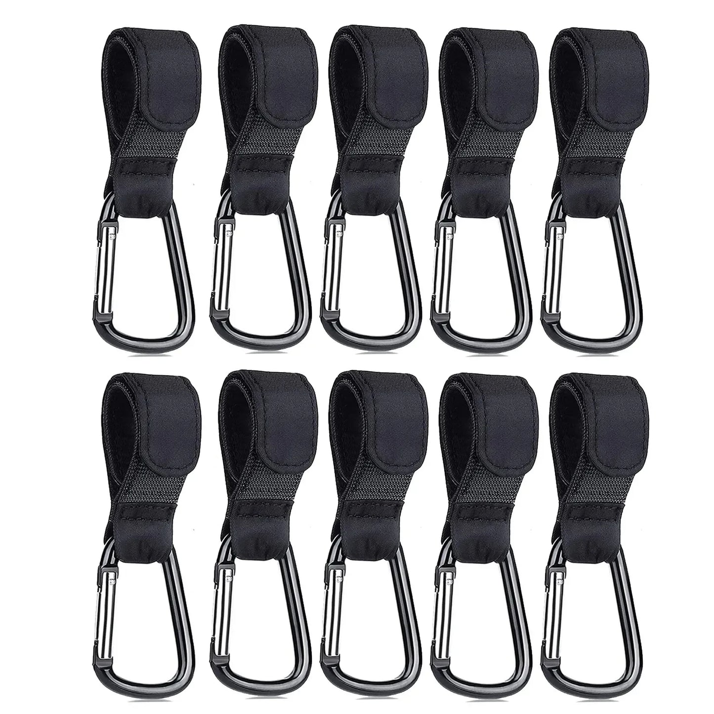 1-10pcs Stroller Hooks Adhesive Clasp Loop Buckle Clips Carabiner Cart Organizer Diaper Bag Shopping Pram Hook Buckles Hanger