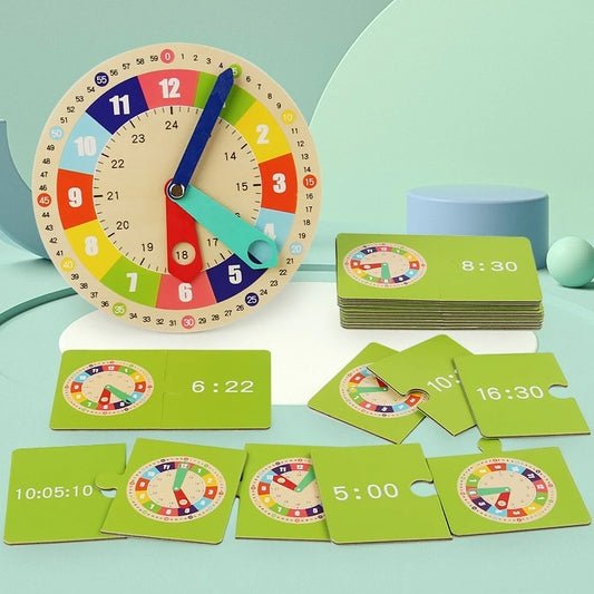 Clock model, mathematics, kindergarten clock teaching aids, children, primary school students, first and second grade, time cogn