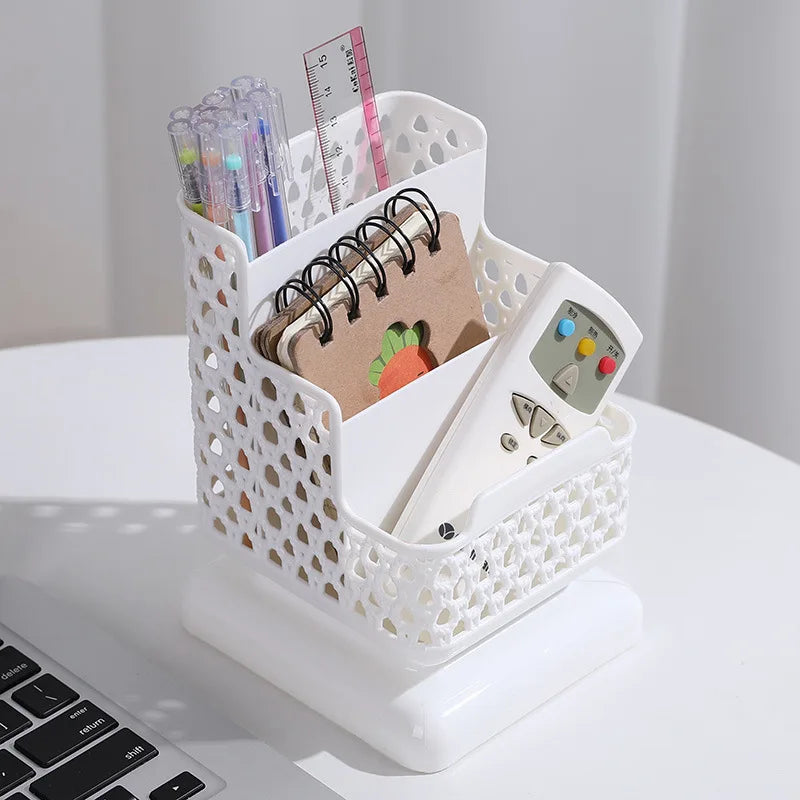 Stationery Desktop Organizer Storage Box for Pens Key Remote Control Jewelry Cosmetic Storage Home Office Stand Desktop Tidy