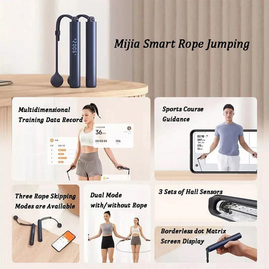 Xiaomi Mijia Smart Training Rope Jumping APP Data Record Type-C Charging Adjustable Wear-resistant Professional Rope Jumping