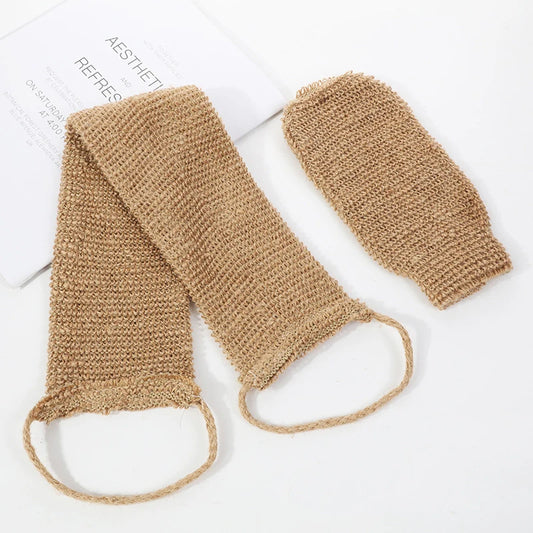 Ramie Sisal Clean Mud Bath Set Bath Stretch Jute Gloves Bath Set