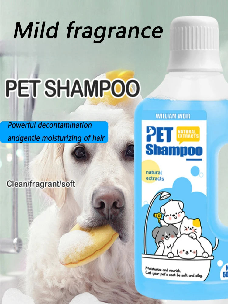 500ml Pet Bath Shampoo Cats Dogs Shower Care And Cleaning Gentle And Smooth Deodorizing Anti-itching Long-Lastin Fragrance