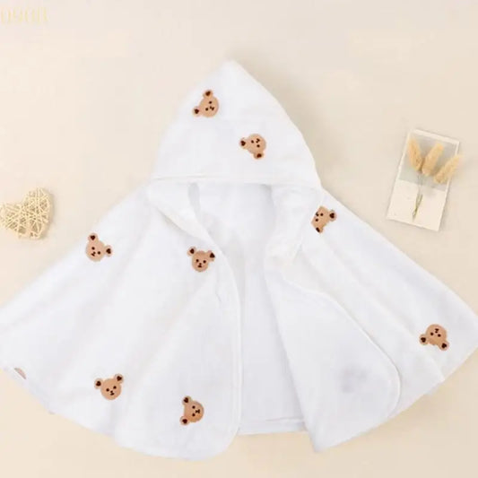090B Breathable and Lightweight Hooded Towel for Baby Bathrobe Wearable Blanket