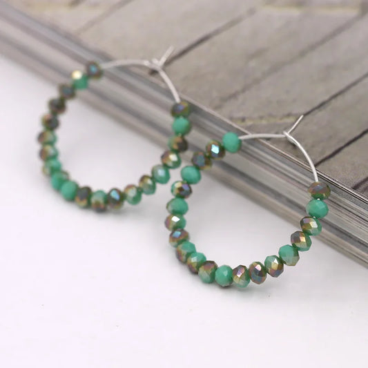 Fashion Women's Earrings Boho Colorful Crystal Beaded Earrings Jewelry Female Girls Gifts Ear Ring Accessories