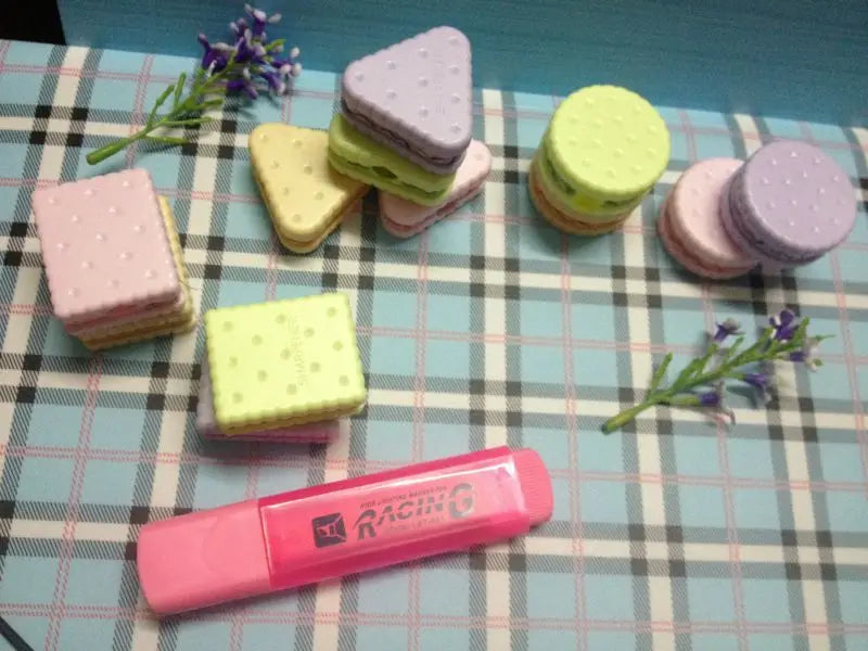 Lytwtw's Stationery School Office Supplies Cute Cookie Sharpener For Pencil Creative Item back to school Lovely