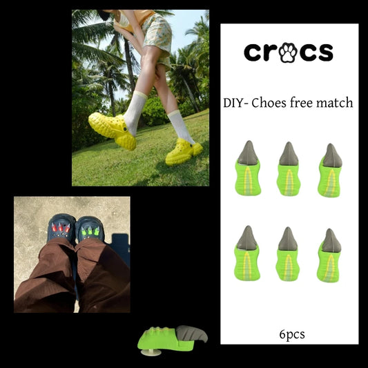 3/6Pcs Dinosaur Claw 3D Stereoscopic Shoe Accessories for crocs