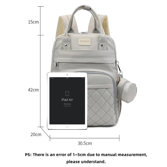 Mom Dad Backpack with Changing Pads Pacifier Bag Hooks for Stroller Maternity Mom Bag for Baby Accessories Diaper Bag