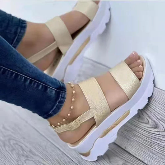Women's Wedges Sandals Summer New Woman Low Platform Shoes Sandals Heeled Fashion Shoes Female Footwear Wedges Shoes