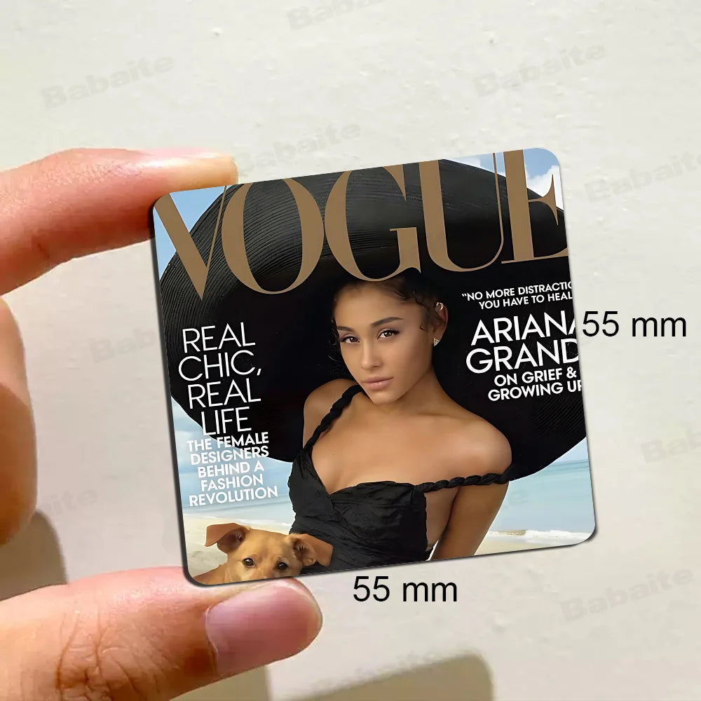 Singer A-Ariana Grande Fridge Magnet Personalized Fridge Magnet Square Shape Fridge Refrigerator Wall Door Decoration