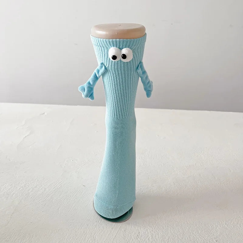 Magnetic Hand Holding Socks Dopamine Colors SocksFunny Men For Women Novelty Friendship Couples Bestie Gift Boyfriend Girlfriend