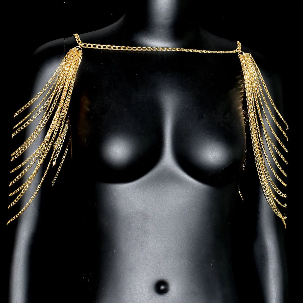 sexy body jewelry For Women Fashion Metal Aluminum Shoulder Chain Bras Dress Accessories Festive Gift