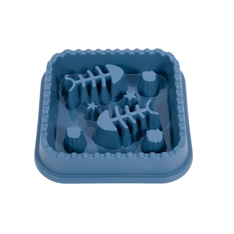 Pet Slow Food Bowl Anti-choking Feeder PP Plastic Dish Bowl Home Dog Eating Plate Anti-gulping Feeding Supplies