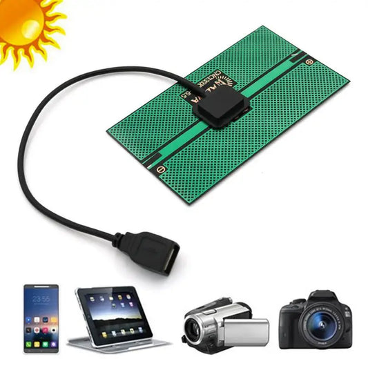New Solar Panel Power Bank 5.5W USB Solar Panel Charger Compact Solar Panel Chargers For Smart Phones Tablets Hiking Camping