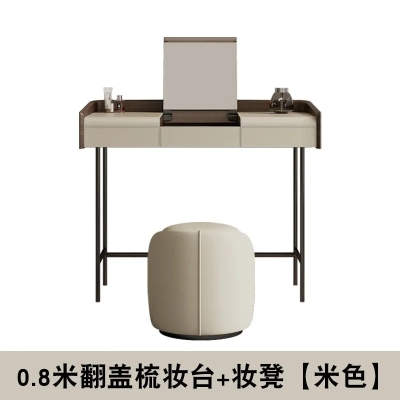 Living Room Vanity Table Nail Makeup Drawers Bedroom Storage Luxury Dressing Table European Mesa De Maquillaje Trendy Furniture