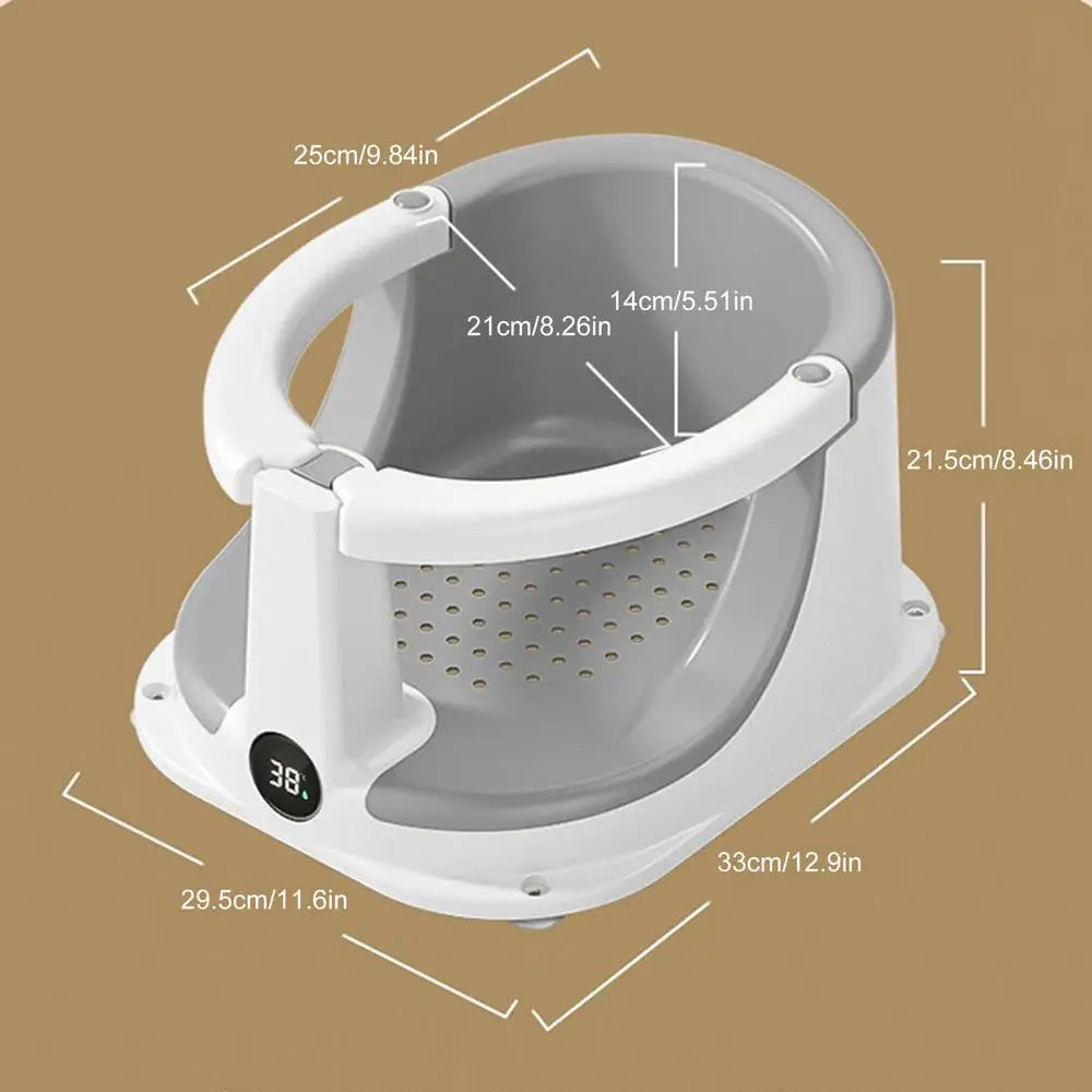 Bath Seats For Babies Sitting Up Baby Bath Tub Seat With Temperature Sensor Children Safety Shower Assistance Supplies For Home