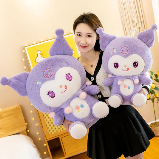 Big Size Dolls Kuromi Cartoon Anime Plush Stuffed Doll Room Decoration Peluche Pillow Kawaii Plushies Ornaments Gift