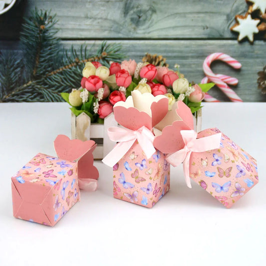 25PCS Butterfly Party Favors Box Birthday Party Candy Boxes Bridal Shower Party Supplies Decoration