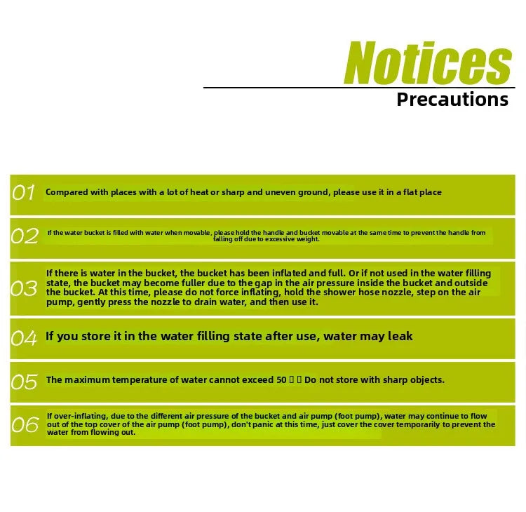 Outdoor Gadgets Shower Bag Camping Folding Shower Bag Bath Bag Hot Water Bag for Bathing Camping Gear Multitool