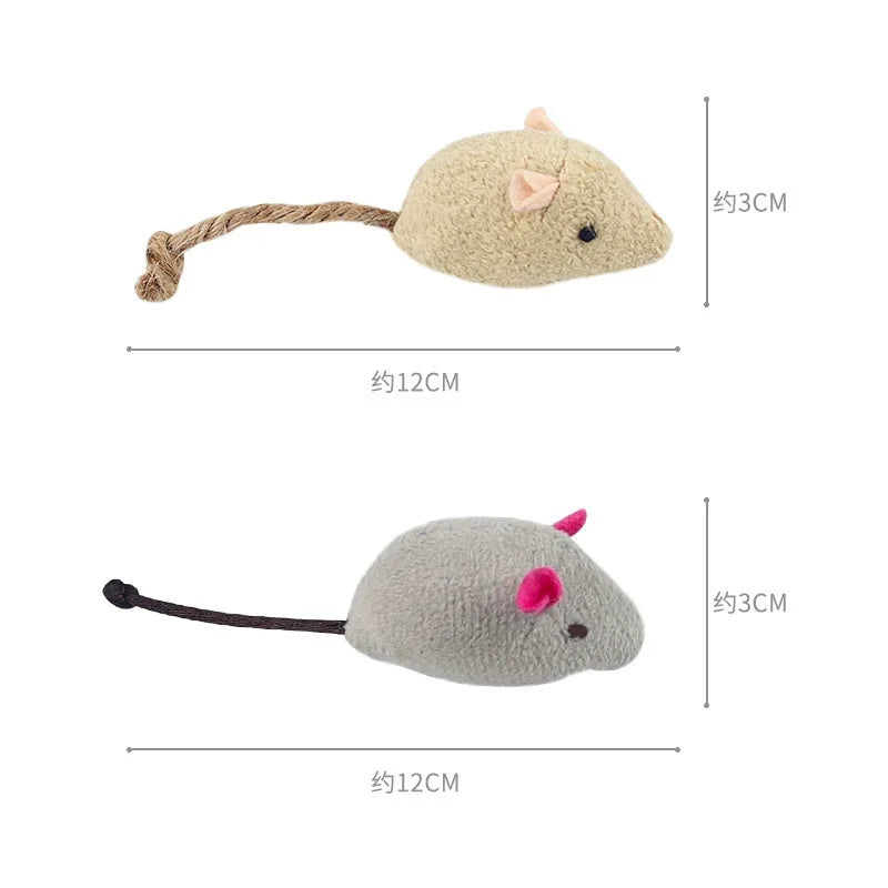 Interactive Plush Rat And Cat Toys With Durable Linen Perfect For Small Breeds Safe For Indoor Play