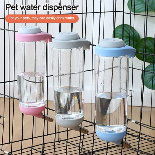 350/500ml Automatic Drinking Water Fountain Pet Dog Guinea Pig Squirrel Rabbit Licking Hanging Water Feeder Bottle