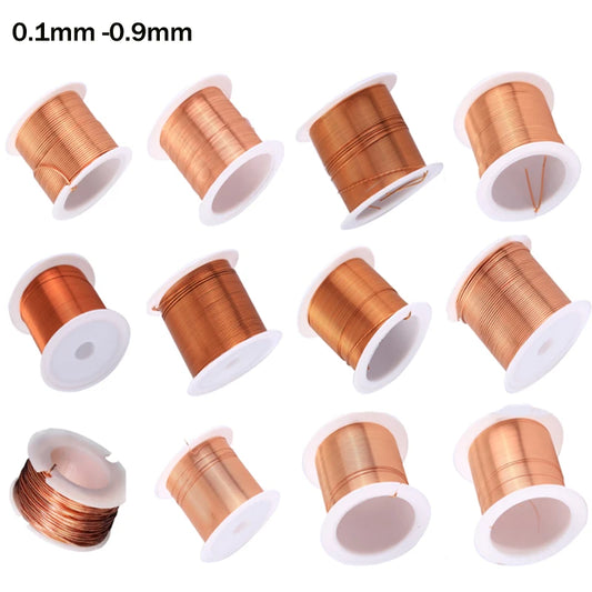 10-100m copper lacquer wire 0.1mm -0.9mmCable Copper Wire Magnet Wire Enameled Copper Winding Wire Coil Copper Wire