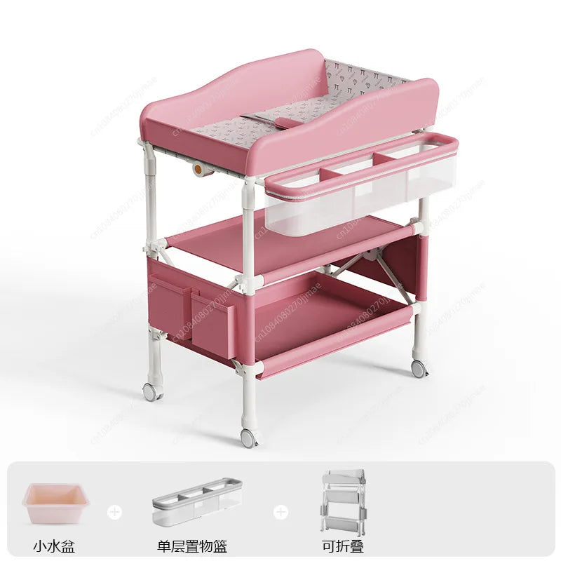 Diaper table Baby care table Portable multi-function foldable bath Baby bed changing diaper touch table