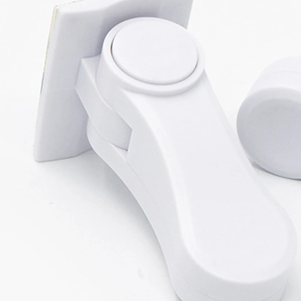 Child Safe Door Lock 180 Degree Rotating Door Lever Lock Self Adhesive Window Door Handle Lock for Window Door Cabinet