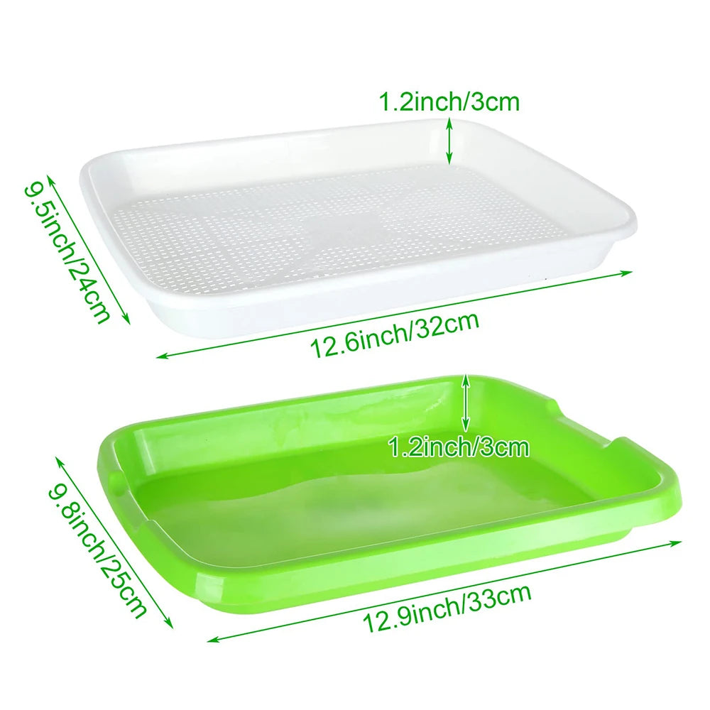 Microgreens Sprouter Tray Hydroponic / Sprouting Tray For Sprout Horticultural Hydroponic Systems Tray Garden Nursery Potted
