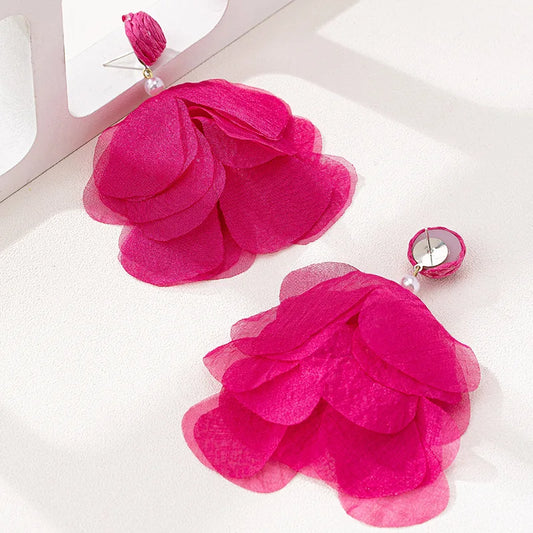 Stylish Bohemian Earrings with Elegance Handmade Fabric Fringe Earrings for Ladies Suitable Holiday Wear Wholesale Accessories