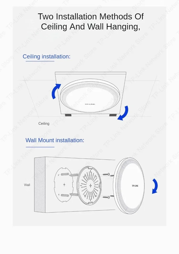TP-Link Wi-Fi7 BE5100 Ceiling Access Point Range Wireless AP 5G Router Signal Booster POE Wifi Booste Extender Long Range