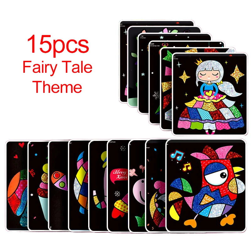 Magical Painting Art Stickers Handmade DIY Student Transfer Sticker Office Cultural Educational Supplies Cartoon Colorful TMZ