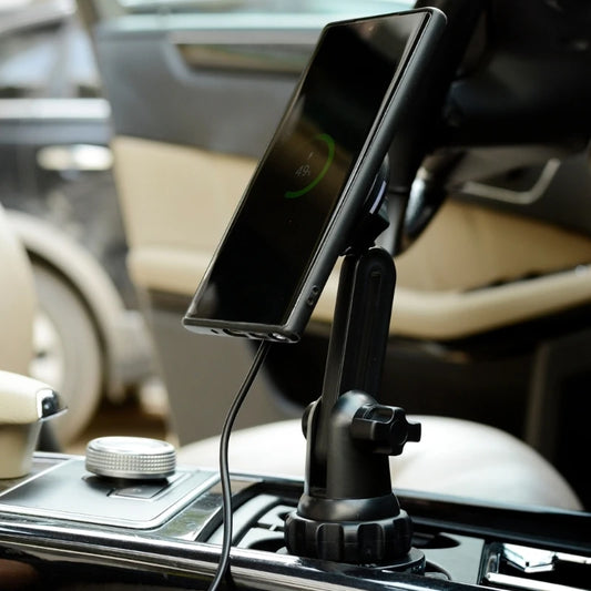 15W Magnetic Wireless Car Mount For MagSafe Cup Holder Car Phone Mount For IOS Phone 12/13/14