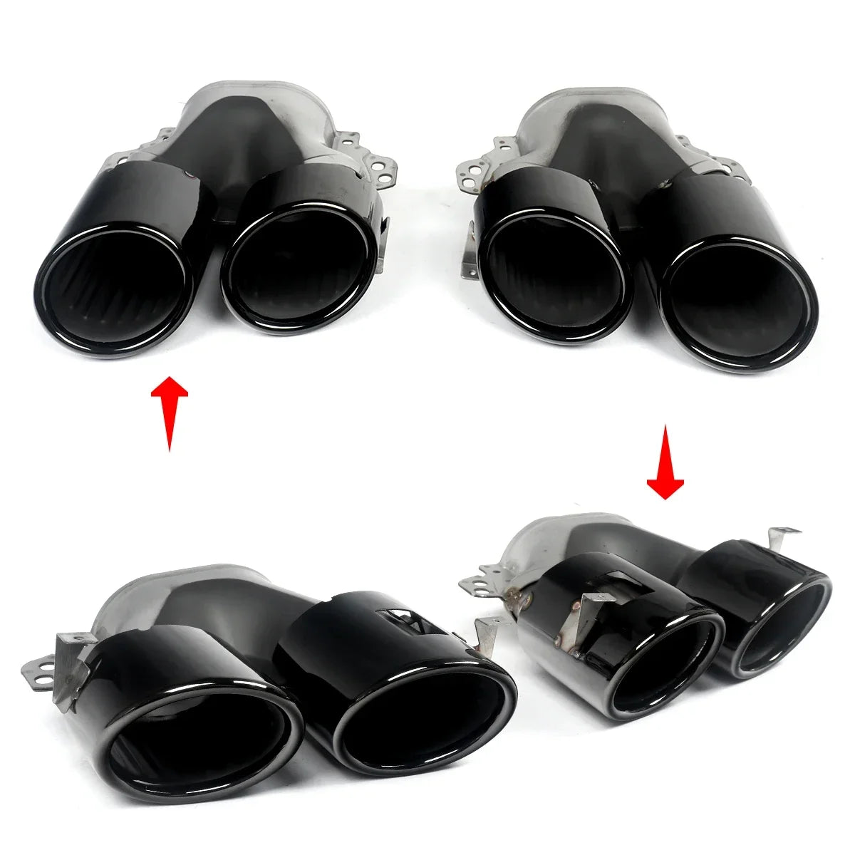 FOR MERCEDES A CLASS W177 AMG A45 A45S LOOK REAR DIFFUSER TAILPIPES CARBON LOOK